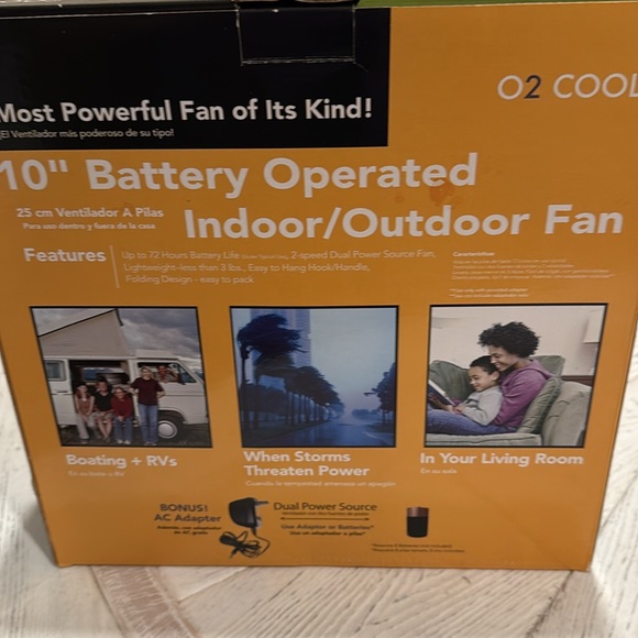 O2 Cool Battery Operated Fan - Picture 4 of 5
